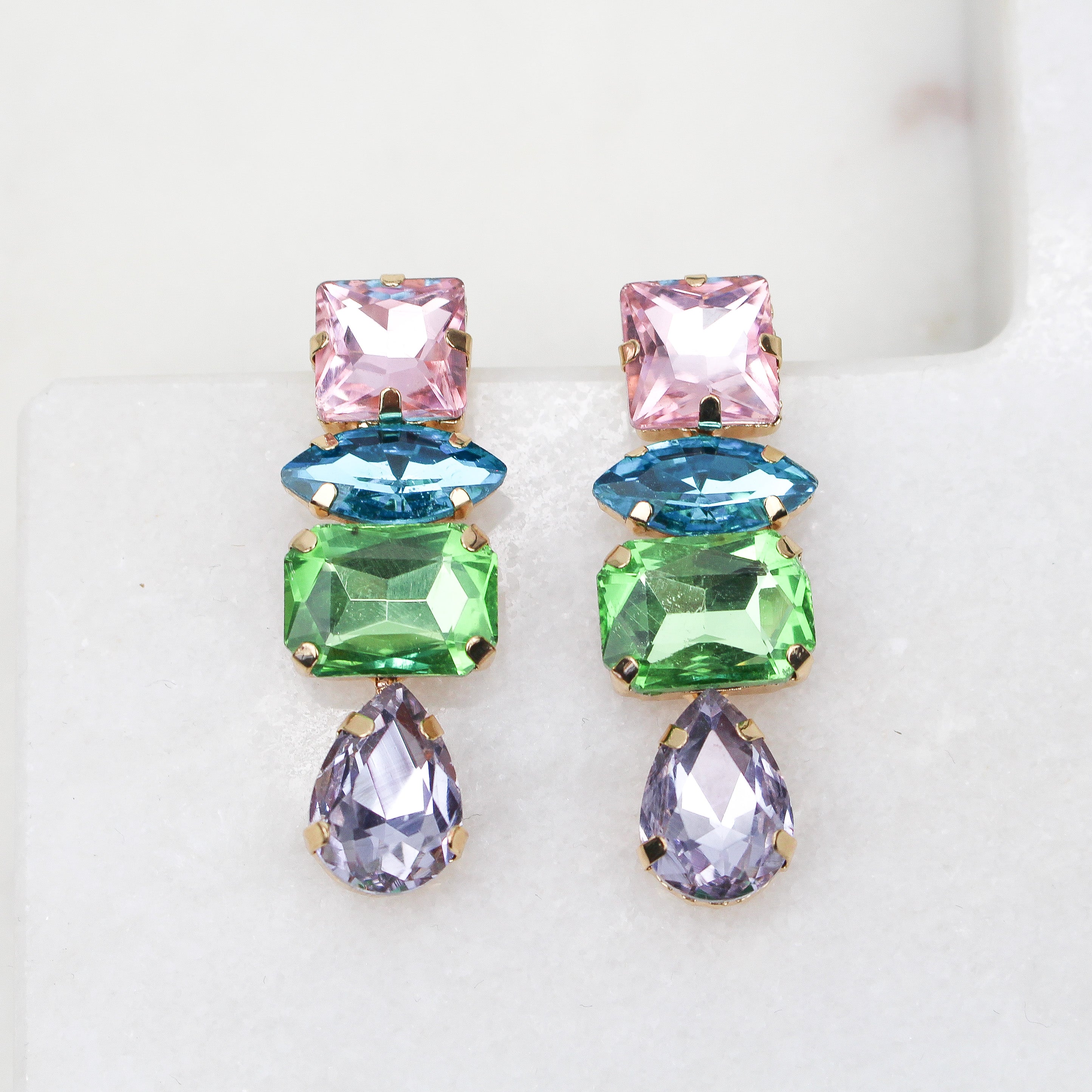 AUDREY EARRINGS - Black & Bloom