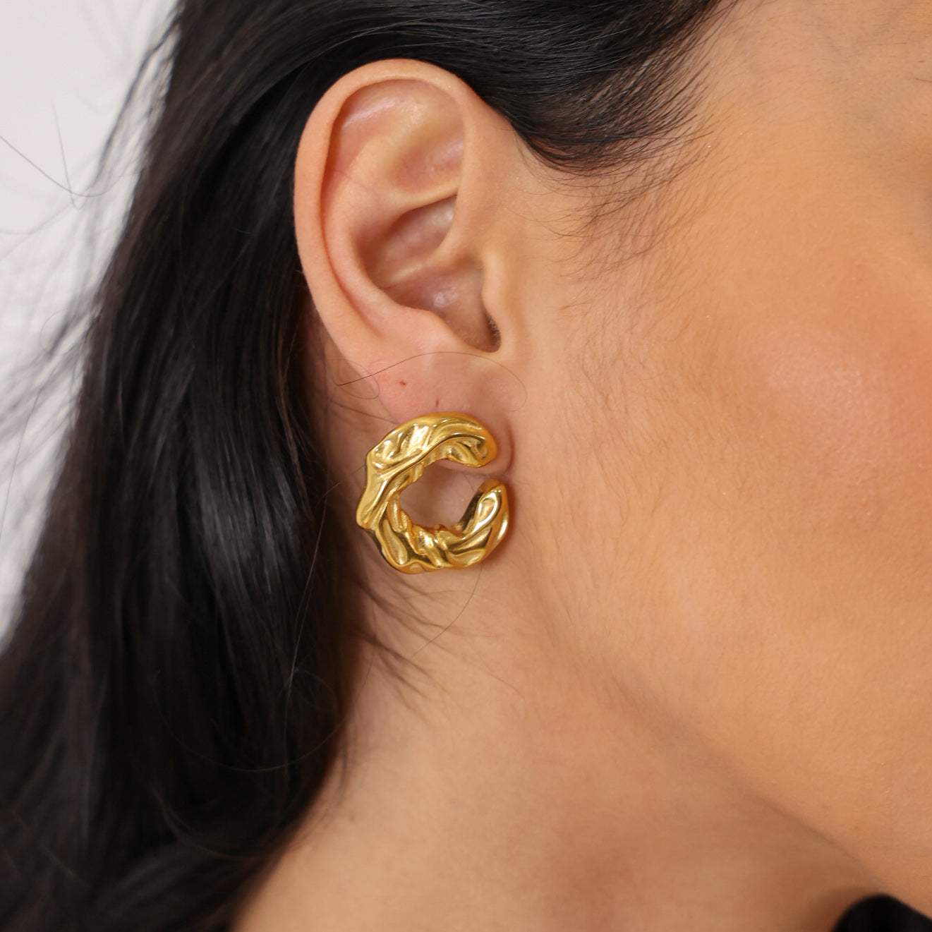 CALLI EARRINGS - Black & Bloom