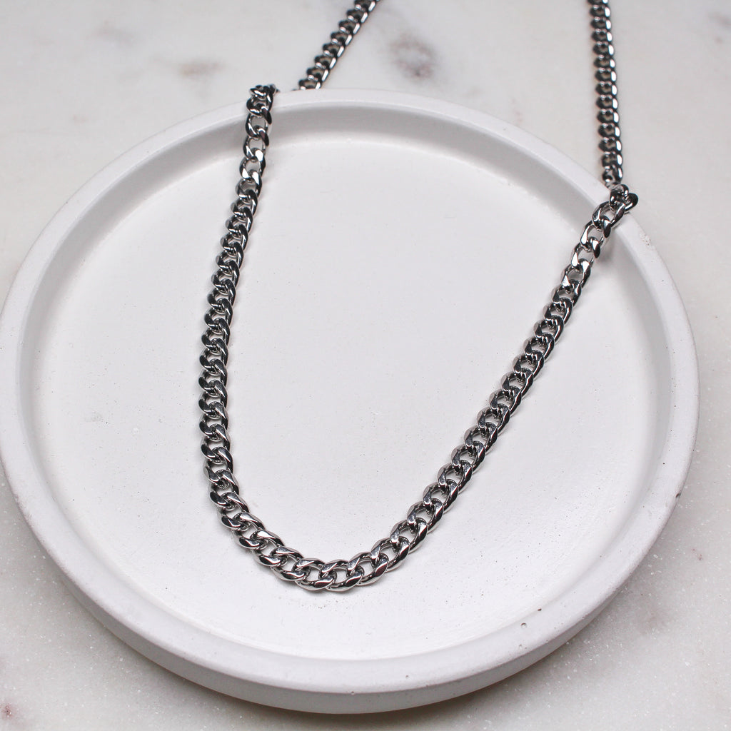ASHER NECKLACE SILVER - Black & Bloom