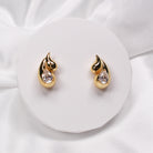 TEAR DROP MOISSANITE EARRINGS GOLD - Black & Bloom