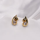 TEAR DROP MOISSANITE EARRINGS GOLD - Black & Bloom