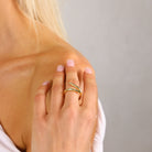 MAEVE RING GOLD - Black & Bloom