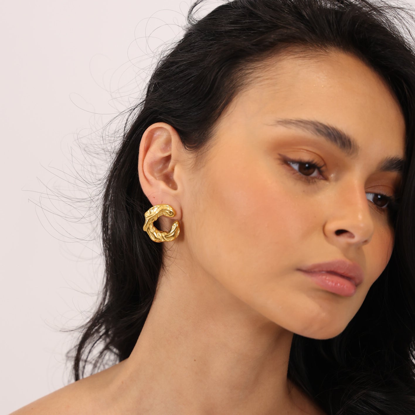 CALLI EARRINGS - Black & Bloom