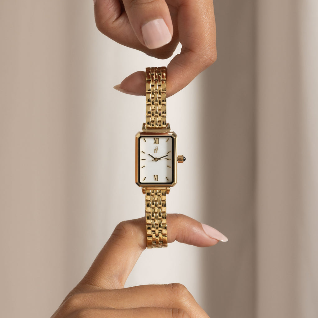 RIVER SHELL WATCH GOLD - Black & Bloom