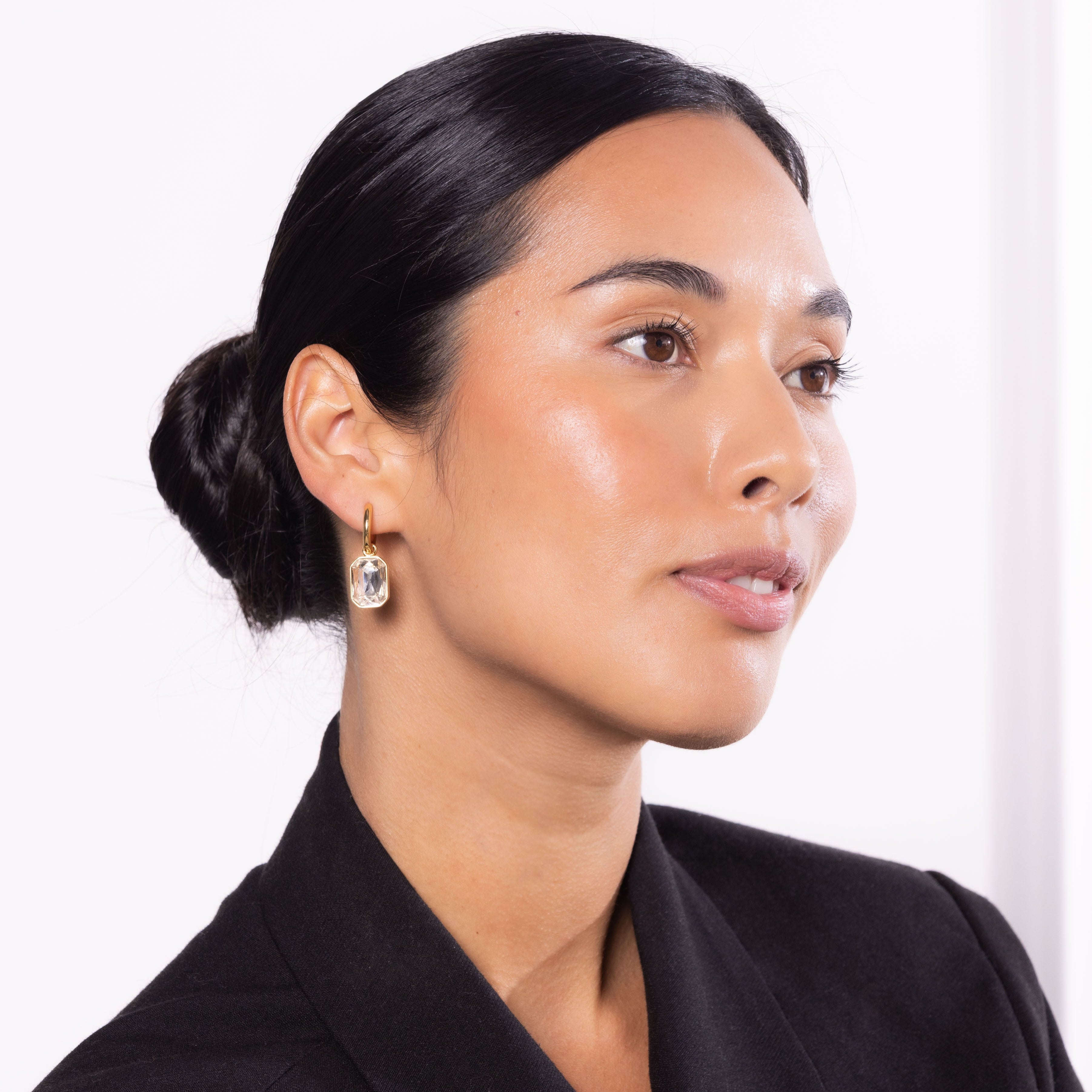 SADIE EARRINGS - Black & Bloom