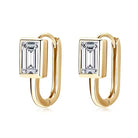 EMERALD HOOP MOISSANITE EARRINGS GOLD - Black & Bloom