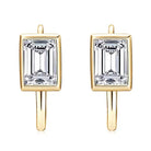 EMERALD HOOP MOISSANITE EARRINGS GOLD - Black & Bloom