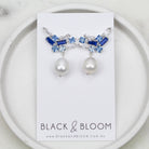 TIA EARRINGS BLUE - Black & Bloom