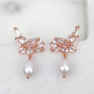TIA EARRINGS ROSE GOLD - Black & Bloom