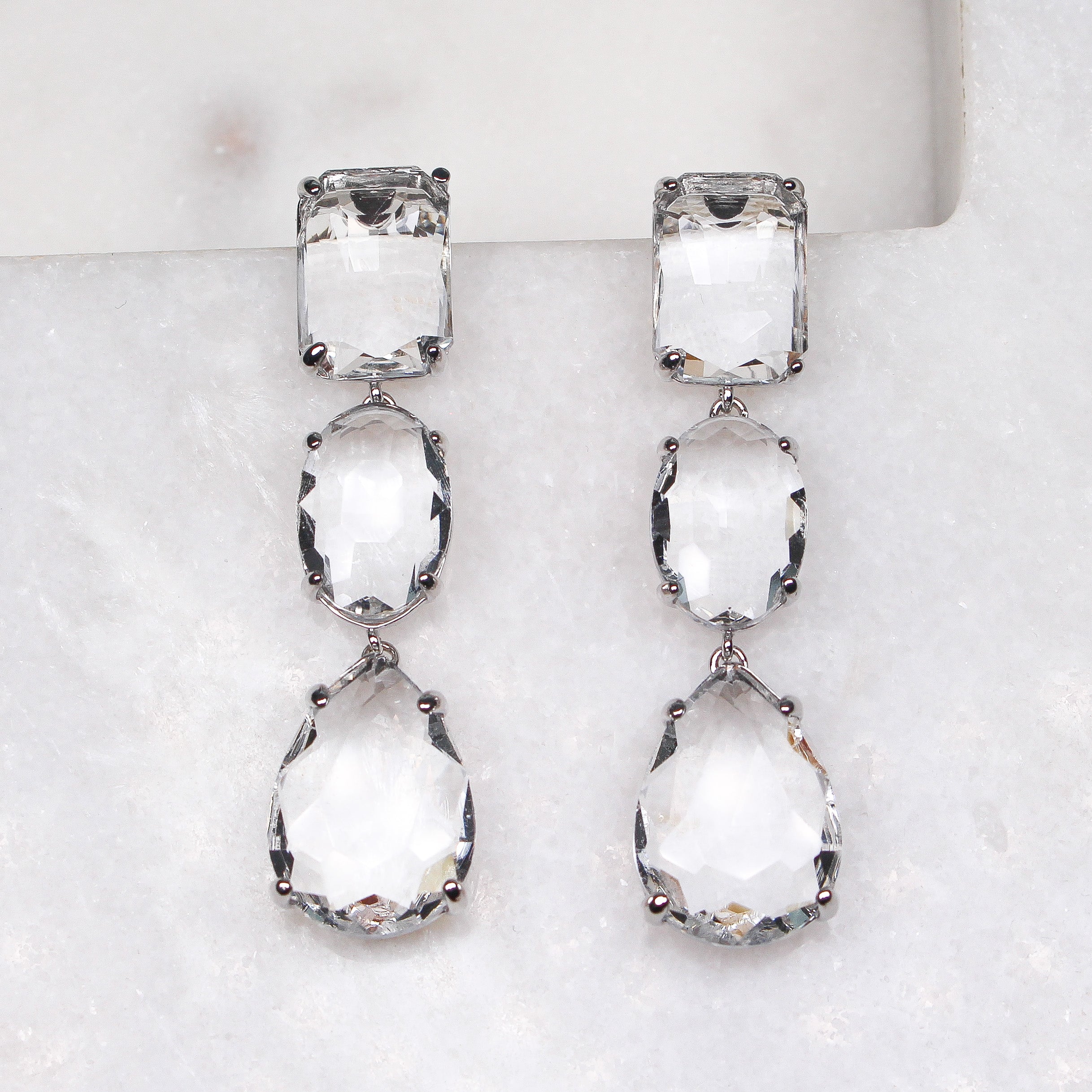 AMALFI EARRINGS SILVER - Black & Bloom