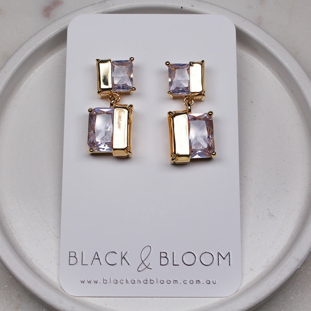KAYLA EARRINGS GOLD - Black & Bloom