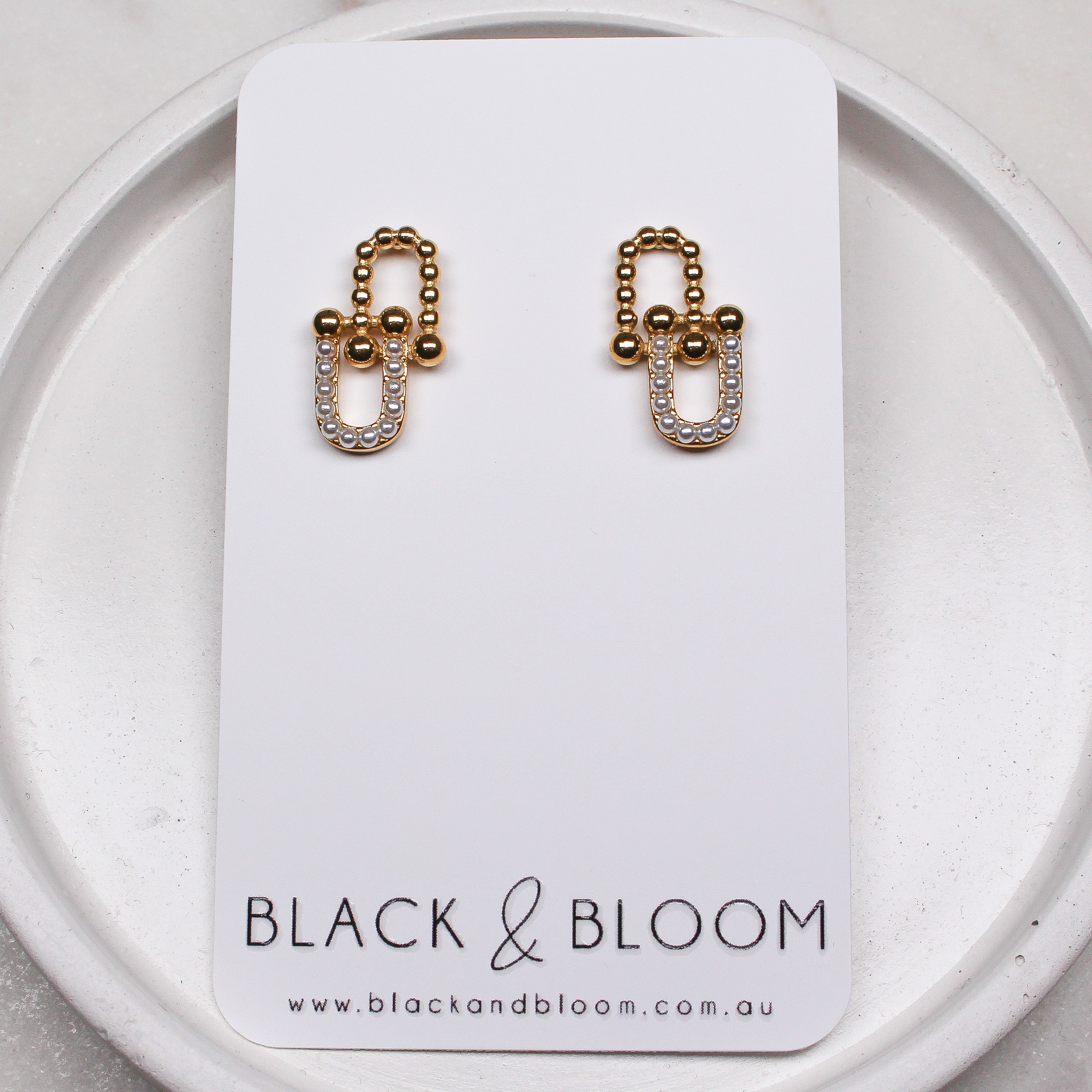 WILLOW EARRINGS - Black & Bloom